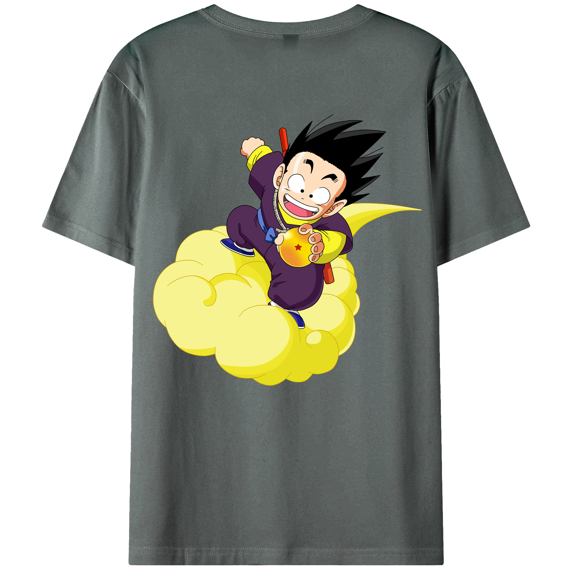 （画像用） ドラゴンボール 孫悟空（そん ごくう）Son Goku カカロット DRAGON BALL Kakarotto 綿100％ メンズ半袖Tシャツ（バックプリント） 通気性